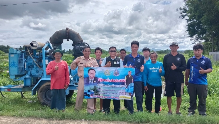 สทน.6 ลงพื้นที่ติดตั้งเครื่องสูบน้ำ ขนาด 12 นิ้ว จำนวน 1 เครื่อง บรรเทาน้ำท่วมขังตำบลน้ำคอก จังหวัดระยอง