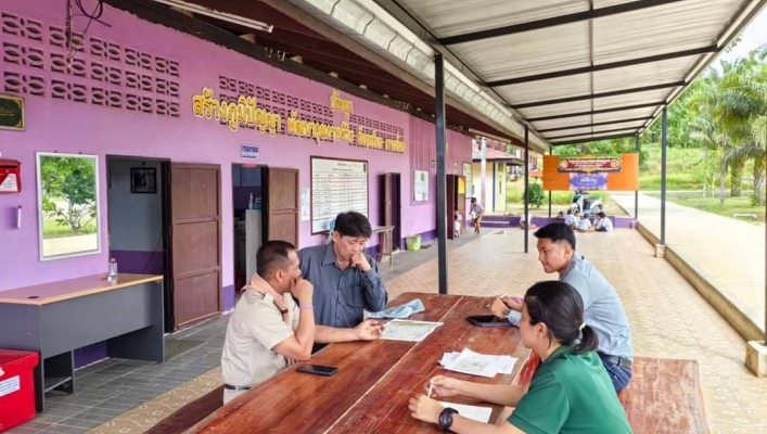 สทน.10 ตรวจสอบการจัดหาแหล่งน้ำเพื่อการอุปโภคและบริโภค โรงเรียนตำรวจตระเวนชายแดน บ้านสวนเพชร