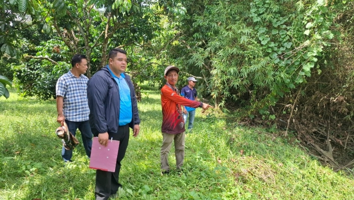 สทน.6 สำรวจความเหมาะสมในพื้นที่โครงการด้านแหล่งน้ำ ฝายน้ำล้นบริเวณคลองเวฬุ บ้านคลองขวางพัฒนา หมู่ที่ 9 ตำบลปัถวี อำเภอมะขาม จังหวัดจันทบุรี