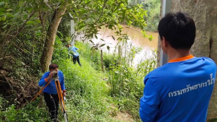 ทน. สทน.1 สอท.2 เชียงราย ลงพื้นที่ตรวจสอบ ซ่อมแซมเสาวัดระดับน้ำ อ.เชียงคำ จ.พะเยา และอ.แม่สรวย จ.เชียงราย