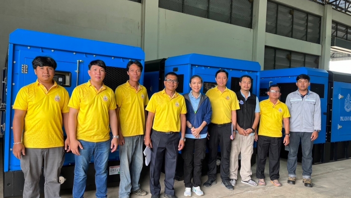 กพน.2 ลงพื้นที่จัดส่งและตรวจรับเครื่องสูบน้ำแบบเคลื่อนที่ระบบไฮดรอลิค ขนาด 24 นิ้ว อัตราการไหล 1,500 ลิตรต่อวินาที ระยะสูบส่ง 4 เมตร และเครื่องสูบน้ำระบบไฮดรอลิคส่งระยะไกล ณ สำนักงานทรัพยากรน้ำที่ 6