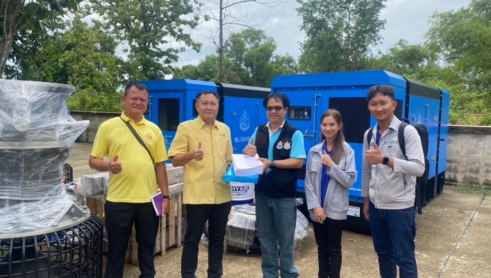 กพน.2 ลงพื้นที่จัดส่งและตรวจรับเครื่องสูบน้ำแบบเคลื่อนที่ระบบไฮดรอลิค  ขนาด 24 นิ้ว อัตราการไหล 1,500 ลิตรต่อวินาที  ระยะสูบส่ง 4 เมตร และเครื่องสูบน้ำระบบไฮดรอลิคส่งระยะไกล ณ สำนักงานทรัพยากรน้ำที่ 9