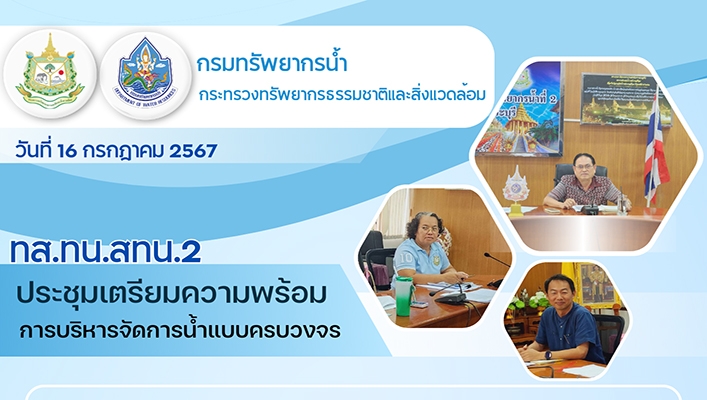 สทน.2 ประชุมเตรียมความพร้อมการบริหารจัดการน้ำแบบครบวงจร
