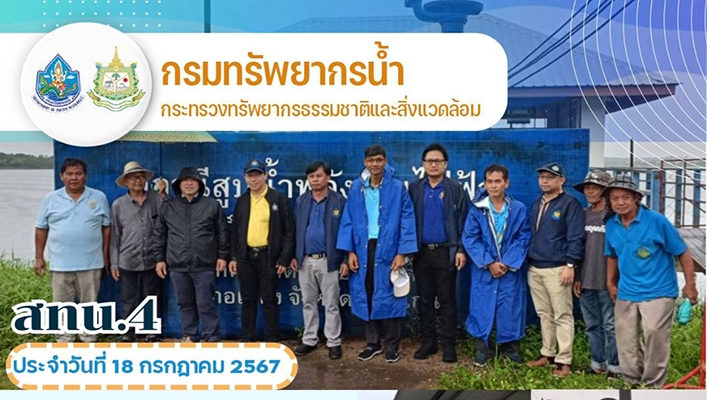 สทน.4 ร่วมลงพื้นที่ติดตามสถานการณ์อุทกภัย ณ บึงหนองโครต บ้านคำไฮ ตำบลบ้านเป็ด อำเภอเมืองขอนแก่น จ.ขอนแก่น