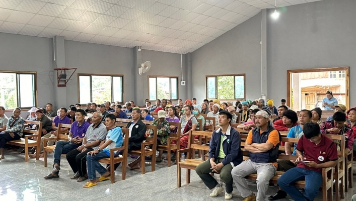 สทน.1 สอน.2 เชียงใหม่ จัดประชุมเชิงปฏิบัติการรับฟังความคิดเห็นของประชาชน  ตามระเบียบสำนักนายกรัฐมนตรี ว่าด้วยการรับฟังความคิดเห็นของประชาชน พ.ศ.2548 (ปีงบประมาณ พ.ศ.2567) โครงการอนุรักษ์ฟื้นฟูแหล่งน้ำพร้อมระบบกระจายน้ำ สนับสนุนพื้นที่ คทช. บ.แม่ขอ ต.แม่นา