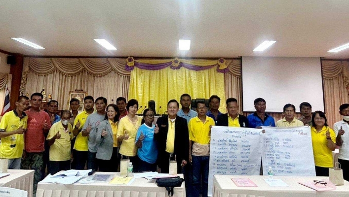 สทน.7 ดำเนินการจัดตั้งและให้ความรู้กลุ่มผู้ใช้น้ำ ในพื้นที่โครงการก่อสร้างระบบส่งน้ำเพื่อบรรเทาปัญหาภัยแล้งในพื้นที่ หมู่ที่ 2 และโรงเรียนบรมราชินีนาถราชวิทยาลัย