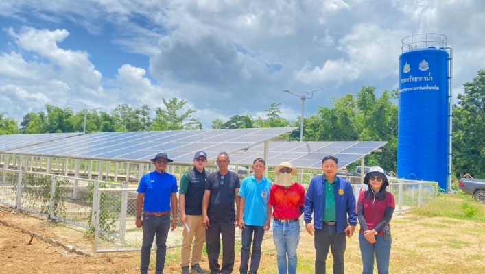 สทน.1 ร่วมกับ สำนักงานตรวจเงินแผ่นดินภูมิภาคที่ 9 ลงพื้นที่ตรวจสอบผลสัมฤทธิ์และประสิทธิ์ภาพ การดำเนินงานโครงการก่อสร้างระบบกระจายน้ำด้วยพลังงานแสงอาทิตย์ลำน้ำแม่ยาว สนับสนุนเกษตรแปลงใหญ่  หมู่  1,2,3,4,10,11