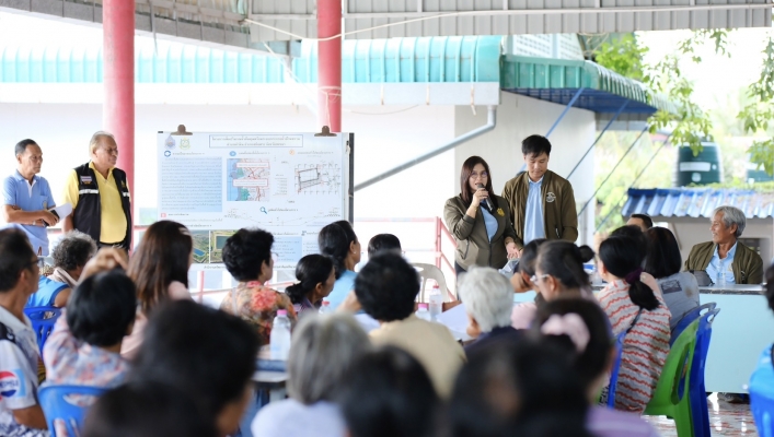 สทน.8 ร่วมประชุมประชาคมเพื่อรับฟังความคิดเห็นของประชาชนที่ใช้ประโยชน์ร่วมกันในที่ดินสาธารณะ เพื่อขอเปลี่ยนแปลงแผนการใช้ การขอใช้และขอถอนสภาพที่ดินสาธารณประโยชน์ ในพื้นที่ตำบลท่าหิน ตำบลคูขุด อำเภอสทิงพระ จังหวัดสงขลา