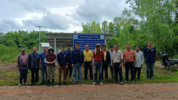 สทน.1 ร่วมกับ สำนักงานตรวจเงินแผ่นดินภูมิภาค 9 ลงพื้นที่ตรวจสอบผลสัมฤทธิ์และประสิทธิภาพการดำเนินงานโครงการอนุรักษ์และฟื้นฟูแหล่งน้ำหนองปึ๋ง พร้อมระบบกระจายน้ำ ด้วยพลังงานแสงอาทิตย์บ้านสายน้ำงาม