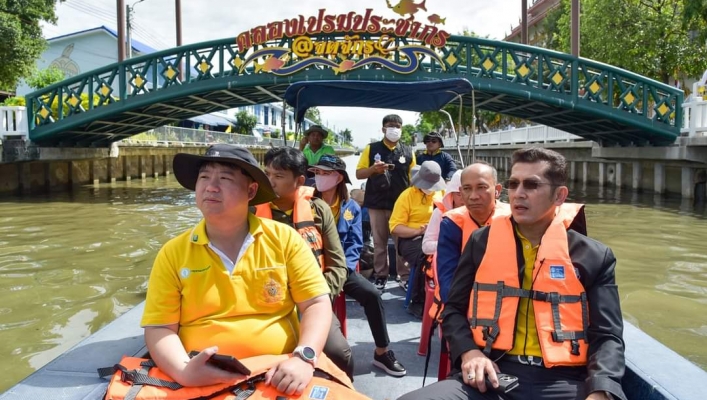 ทน. ร่วมลงพื้นที่ตรวจสอบการขุดลอกคลองเปรมประชากร