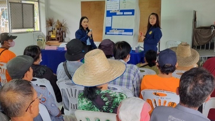 สทน.1 สอน.2 เชียงใหม่ การบริหารจัดการน้ำและดูแลรักษาอย่างมีส่วนร่วมและยั่งยืน (เสริมสร้างความเข้มแข็งกลุ่มผู้ใช้น้ำ/เครือข่ายเดิม) ปีงบประมาณ พ.ศ. 2567 กลุ่มบริหารการใช้น้ำพื้นที่เกษตรน้ำฝน สระเก็บน้ำหมู่บ้านออนหลวย