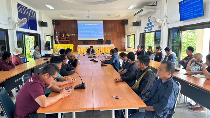สทน.1 สอน.2 เชียงใหม่ จัดประชุมเชิงปฏิบัติการเพื่อรับฟังความคิดเห็นของประชาชน โครงการอนุรักษ์ฟื้นฟูแหล่งน้ำพร้อมระบบกระจายน้ำ สนับสนุนพื้นที่ คทช. จำนวน 2 โครงการ ได้แก่ตำบลบ้านทับ