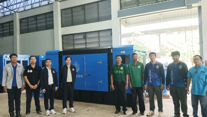 กพน.2 ตรวจรับและจัดส่งชุดสูบน้ำระบบไฮดรอลิค ส่งระยะไกล แบบปรับอัตราการไหลตามช่วงกำลังงานที่เปลี่ยนไป ณ สำนักงานทรัพยากรน้ำที่ 6