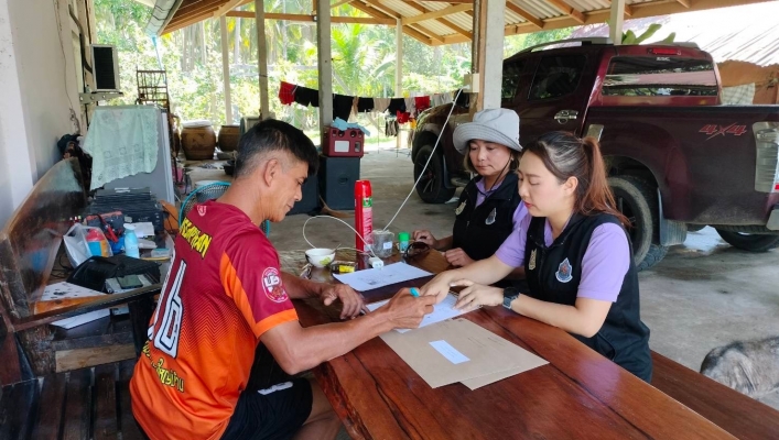 สทน.7 ลงพื้นที่ติดต่อประสานงานส่วนราชการที่เกี่ยวข้อง และผู้นำชุมชน เพื่อดำเนินการปิดประกาศสำนักงานทรัพยากรน้ำที่ 7