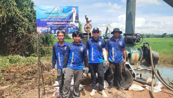 สทน.6 ติดตั้งเครื่องสูบน้ำ ขนาด 12 นิ้ว ในพื้นที่ อำเภอศรีมหาโพธิ จังหวัดปราจีนบุรี
