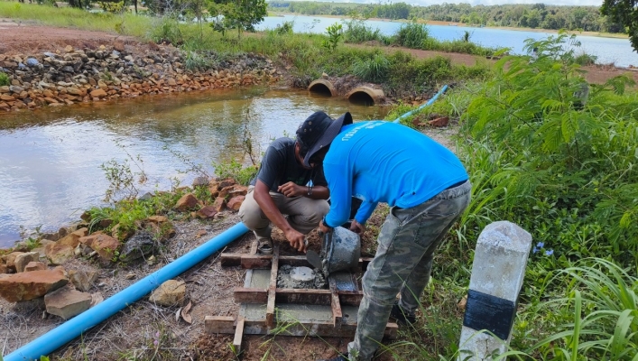 สทน.6 เข้าดำเนินการสำรวจสภาพภูมิประเทศในพื้นที่ตำบลนายายอาม จ.จันทบุรี