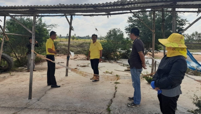 สทน.5 สำรวจพื้นที่ติดตั้งเครื่องสูบน้ำเพื่อช่วยเหลือประชาชนที่ขาดแคลนน้ำอุปโภคบริโภค ในเขตพื้นที่บ้านหัวหนอง ม.4 ต.บึงสำโรง อ.แก้งสนาม จ.นครราชสีมา