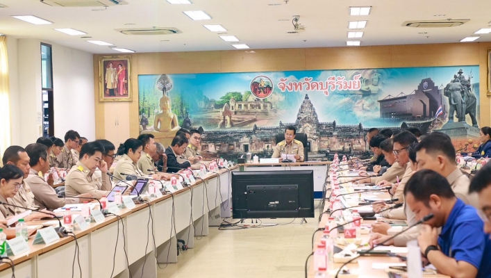 กรมทรัพยากรน้ำ โดย สำนักงานทรัพยากรน้ำที่ 5 เข้าร่วมการประชุมเตรียมการป้องกันและแก้ไขปัญหาภัยแล้งจังหวัดบุรีรัมย์ ปี 2568