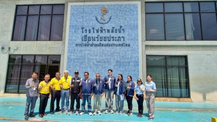 สทน.10 ตรวจสอบสถานที่ใช้น้ำ-แหล่งน้ำ ประกอบการพิจารณาขออนุญาตใช้น้ำเขื่อนรัชชประภา