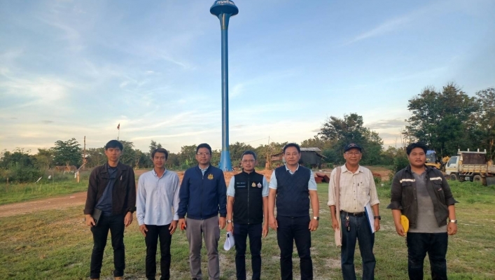 กรมทรัพยากรน้ำ โดย สำนักงานทรัพยากรน้ำที่ 1 ลงพื้นที่เร่งรัด/ติดตามงาน  โครงการก่อสร้างระบบกระจายน้ำด้วยพลังงานแสงอาทิตย์จากสระแพะนาเปียง (สระหลวง)