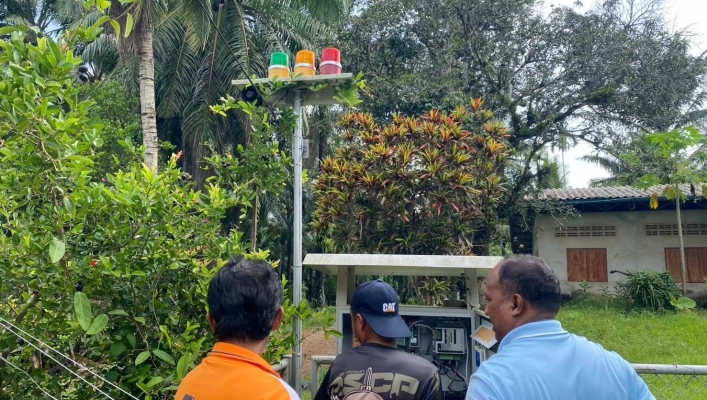 สทน.10 ตรวจสอบ ซ่อมแซม บำรุงรักษา สถานีเตือนภัยล่วงหน้า Early Warning พื้นที่จังหวัดชุมพร