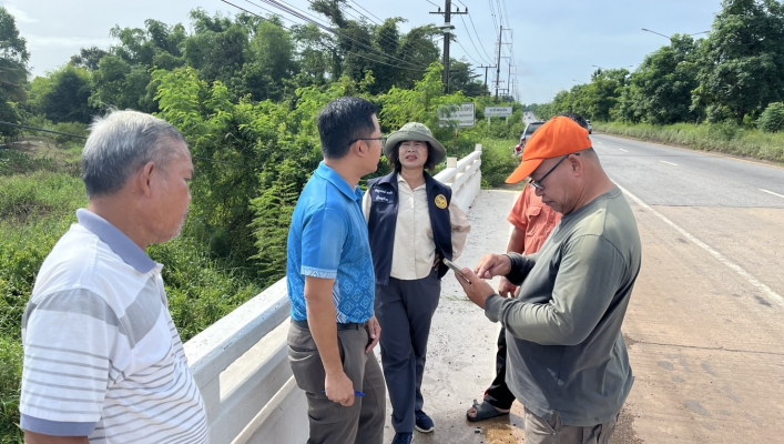 สทน.6 ลงพื้นที่ศึกษาความเหมาะสมโครงการขุดลอกคลองลึก(ท่าตะเม็ง) ตำบลนนทรี อำเภอกบินทร์บุรี จังหวัดปราจีนบุรี