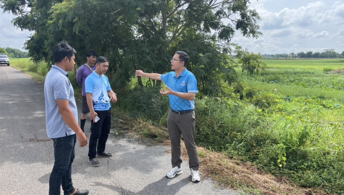 สทน.6 ลงพื้นที่ศึกษาความเหมาะสมโครงการอนุรักษ์ฟื้นฟูแหล่งน้ำหนองแขนนาง หมู่ที่ 11 ตำบลวังดาล อำเภอกบินทร์บุรี จังหวัดปราจีนบุรี