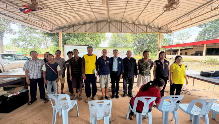 สทน.6 ดำเนินการจัดโครงการจัดตั้งและให้ความรู้กลุ่มผู้ใช้น้ำโครงการก่อสร้างระบบกระจายน้ำโครงการอนุรักษ์ฟื้นฟูหนองเข้ หมู่ที่ 12 ตำบลนนทรี อำเภอกบินทร์บุรี จังหวัดปราจีนบุรี