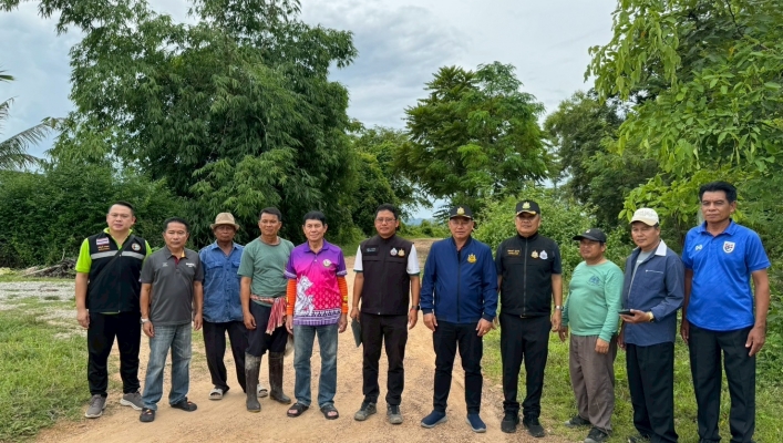 กรมทรัพยากรน้ำ โดย สำนักงานทรัพยากรน้ำที่ 1 ลงพื้นที่พิจารณาความเหมาะสมโครงการก่อสร้างระบบกระจายน้ำหนองหลวง ระยะที่ 1 ตำบลห้วยสัก จังหวัดเชียงราย