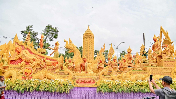 ทส. ทน. สทน.11 เข้าร่วมงานประเพณีแห่เทียนพรรษา จังหวัดอุบลราชธานี  ประจำปี 2568