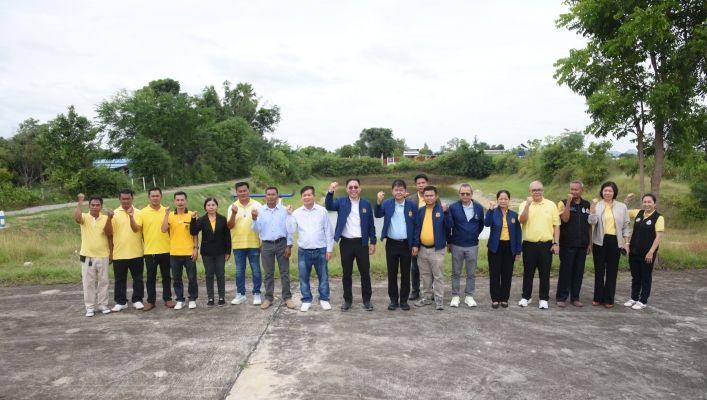 ​รองอธิบดีกรมทรัพยากรน้ำ ลงพื้นที่ตรวจโครงการก่อสร้างระบบกระจายน้ำ อ.โพธาราม จ.ราชบุรี