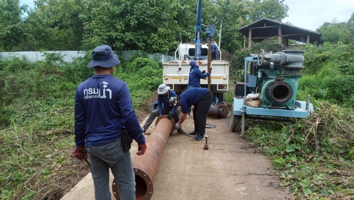 สทน.9 นำเครื่องสูบน้ำ ขนาด 12 นิ้ว จำนวน 1 เครื่อง ติดตั้งบริเวณบ้านวังหลวง หมู่ที่ 4 ตำบลวังหลวง อำเภอหนองม่วงไข่ จังหวัดแพร่