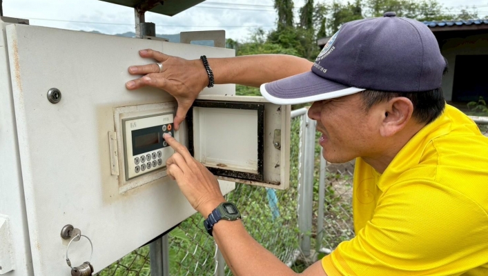 สทน.7 ลงพื้นที่ ตรวจสอบ ซ่อมแซม ปรับปรุง และบำรุงรักษาสถานีเตือนภัยล่วงหน้า (Early Warning) น้ำท่วมฉับพลัน - ดินถล่ม ในเขตพื้นที่ จังหวัดราชบุรี และจังหวัดกาญจนบุรี