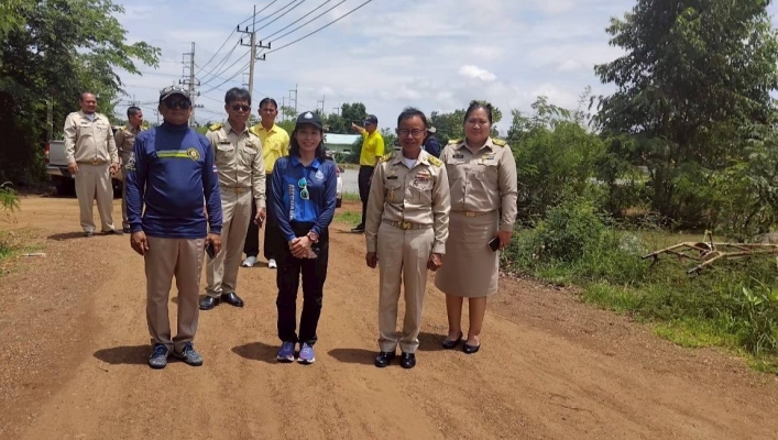 สทน.6 เข้าตรวจสอบพื้นที่เพื่อหาแนวทางแก้ไขและช่วยเหลือปัญหาจากกรณีน้ำท่วมขังพื้นที่การเกษตรนาข้าว และน้ำท่วมขัง ในเขตเทศบาลบ้านด่าน อำเภออรัญประเทศ จังหวัดสระแก้ว