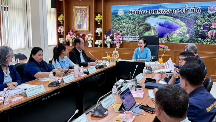 สทน.6 ร่วมประชุมการตรวจราชการของหัวหน้าผู้ตรวจราชการกรมทรัพยากรน้ำ ตามแผนการตรวจราชการกรมทรัพยากรน้ำ รอบที่ 2 ประจำปีงบประมาณ พ.ศ. 2568