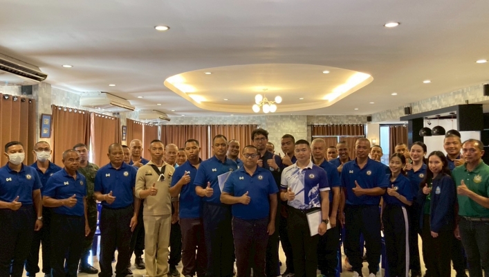 สทน.6 ดำเนินโครงการจัดตั้งและให้ความรู้กลุ่มผู้ใช้น้ำ โครงการอนุรักษ์ฟื้นฟูอ่างเก็บน้ำศูนย์การฝึก สอ.รฝ. ตำบลบางเสร่ อำเภอสัตหีบ จังหวัดชลบุรี