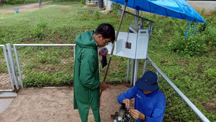 สทน.7 ลงพื้นที่ ตรวจสอบ ซ่อมแซม ปรับปรุง และบำรุงรักษาสถานีเตือนภัย ล่วงหน้า (Early Warning) น้ำท่วมฉับพลัน - ดินถล่ม ในเขตพื้นที่ จังหวัดกาญจนบุรี และจังหวัดสุพรรณบุรี