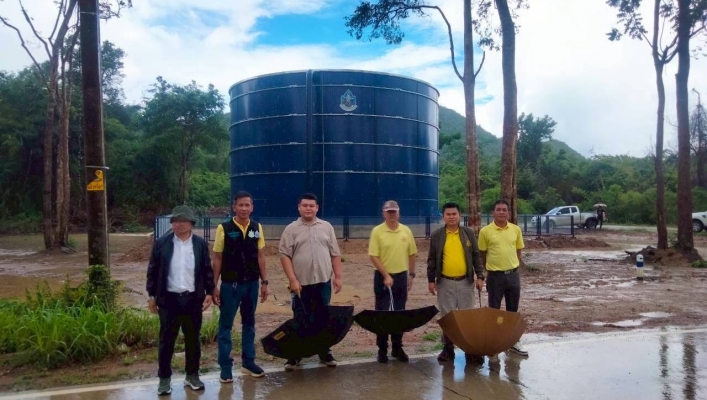 สทน.7 ลงพื้นที่ตรวจติดตามงานโครงการก่อสร้างระบบกระจายน้ำด้วยพลังงานไฟฟ้าบ้านยางโทน จังหวัดกาญจนบุรี