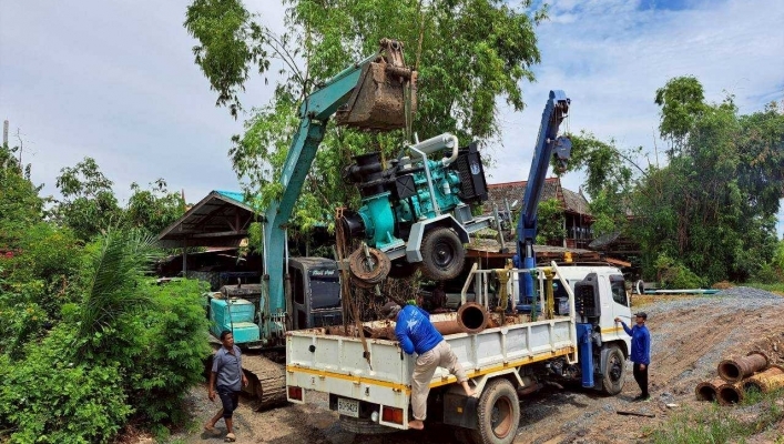 สทน.7 ติดตั้งเครื่องสูบน้ำ เร่งระบายน้ำช่วยเหลือประชาชนประสบอุทกภัย ในพื้นที่ตำบลต้นตาล จังหวัดสุพรรณบุรี