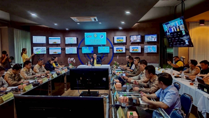 สทน.1 - ส่วนอุทกวิทยาที่ 1 เชียงใหม่ เข้าร่วมประชุมติดตามสถานการณ์และเตรียมความพร้อมรับมืออิทธิพลจากพายุ