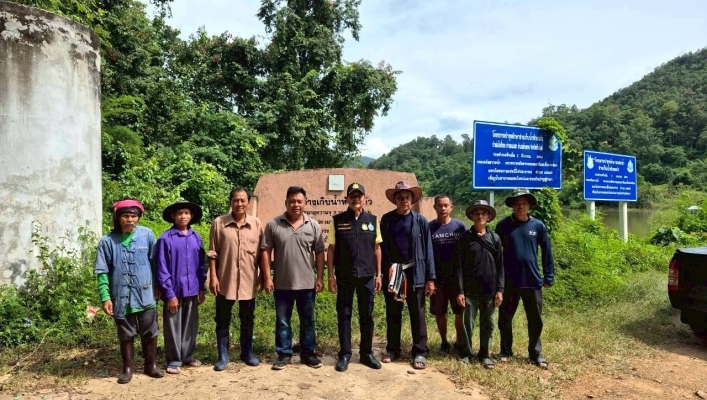 กรมทรัพยากรน้ำ โดย สำนักงานทรัพยากรน้ำที่ 1 ลงพื้นที่ตรวจสอบอ่างเก็บน้ำที่อยู่ในความรับผิดชอบของกรมทรัพยากรน้ำ