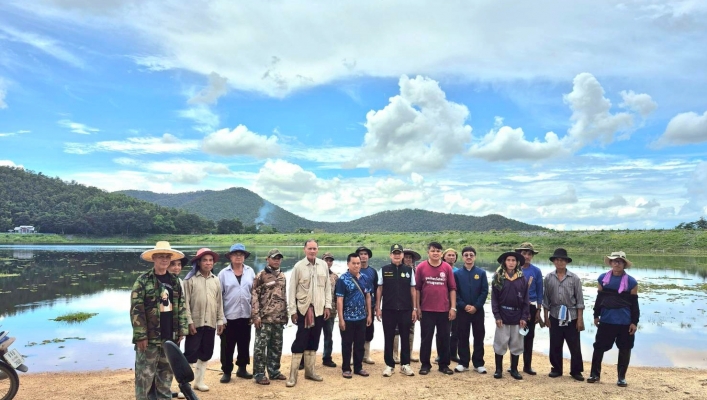 สทน.1 สบร. ลงพื้นที่ตรวจสอบอ่างเก็บน้ำ ที่อยู่ในความรับผิดชอบของกรมทรัพยากรน้ำ