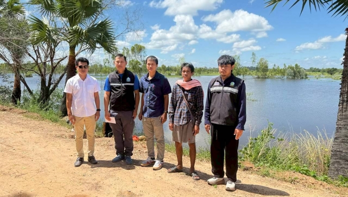 กรมทรัพยากรน้ำ โดย สำนักงานทรัพยากรน้ำที่ 5 สำรวจพื้นที่ติดตั้งเครื่องสูบน้ำ เพื่อแก้ไขปัญหาน้ำท่วมพื้นที่การเกษตร ตำบลหนองบัวดง อำเภอศิลาลาด จังหวัดศรีสะเกษ