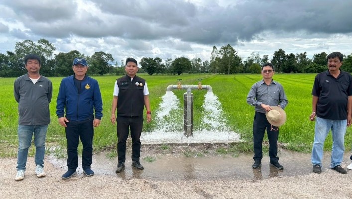 กรมทรัพยากรน้ำ โดย สำนักงานทรัพยากรน้ำที่ 1 ลงพื้นที่เร่งรัด/ติดตามงาน โครงการอนุรักษ์ฟื้นฟูบึงสาธารณะ บ้านลำมะโกรก พร้อมระบบกระจายน้ำด้วยพลังงานแสงอาทิตย์