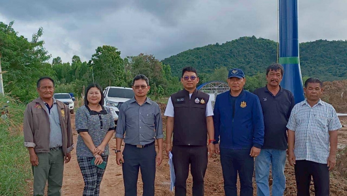 กรมทรัพยากรน้ำ โดย สำนักงานทรัพยากรน้ำที่ 1 ลงพื้นที่เร่งรัด/ติดตามงาน โครงการก่อสร้างระบบกระจายน้ำ ด้วยพลังงานแสงอาทิตย์จากแหล่งน้ำบึงหล่ม