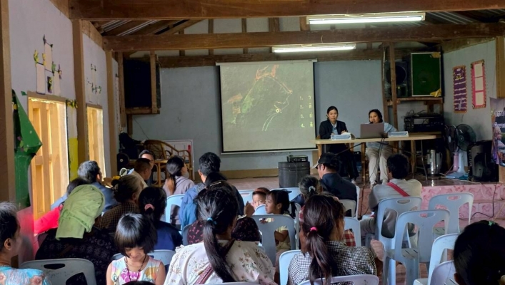 สทน.9 จัดประชุมรับฟังความคิดเห็นของประชาชนฯตามระเบียบสำนักนายกรัฐมนตรีฯพ.ศ.2548 โครงการปรับปรุงเพิ่มประสิทธิภาพระบบกระจายน้ำ สนับสนุนโครงการพัฒนาพื้นที่สูงแบบโครงการหลวงบ่อเกลือ ตำบลดงพญา อำเภอบ่อเกลือ จังหวัดน่าน ณ ศาลาเอนกประสงค์บ้านห้วยโทน