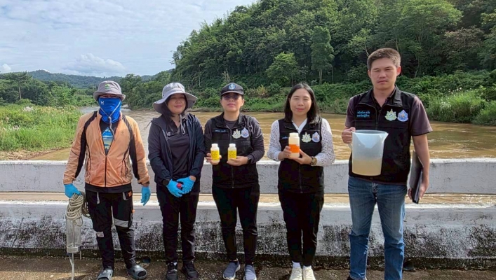 กรมทรัพยากรน้ำ โดย สำนักงานทรัพยากรน้ำที่ 1 ส่วนอุทกวิทยาที่ 2 เชียงราย  ร่วมเก็บตัวอย่างน้ำแม่น้ำกก กับเจ้าหน้าที่สำนักงานสิ่งแวดล้อมและควบคุมมลพิษที่ 1 (เชียงใหม่)