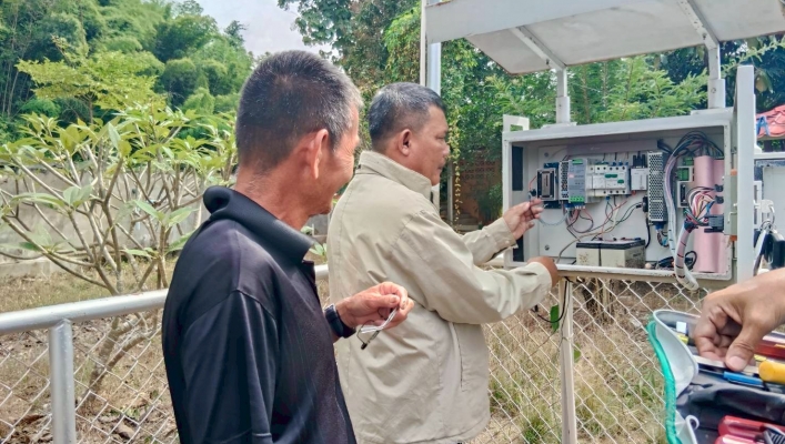 สทน.2 ติดตาม ตรวจสอบ ปรับปรุง บำรุงรักษา  สถานีเตือนภัย EARLY WARNING