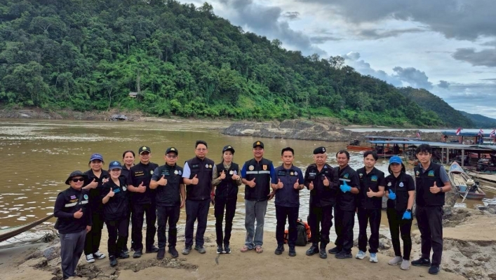 กรมทรัพยากรน้ำ โดย สำนักงานทรัพยากรน้ำที่ 1 ลงพื้นที่“ติดตามเก็บตัวอย่างน้ำในแม่น้ำสาละวิน“ ครั้งที่ 2/2568