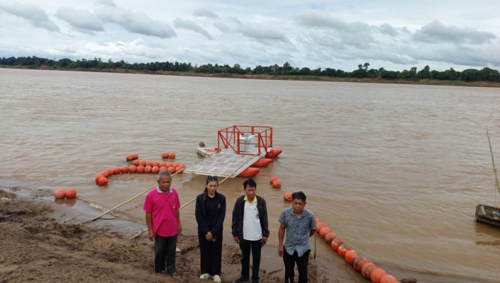 ทส. ทน. สทน.11 ส่วนอุทกวิทยา ติดตามตรวจสอบคุณภาพน้ำ แม่น้ำมูล สถานีบ้านบัวเทิง อำเภอสว่างวีระวงศ์ จังหวัดอุบลราชธานี